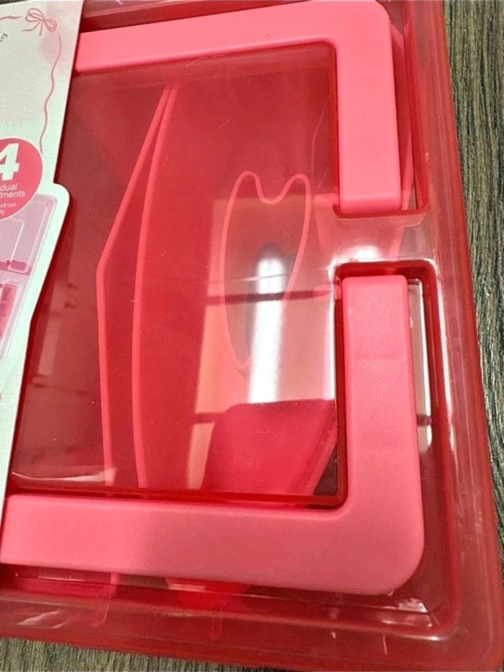 CWC Cook With Color Pink 4 Compartment Snack/Misc Box (Snackle box) - Picture 4 of 6